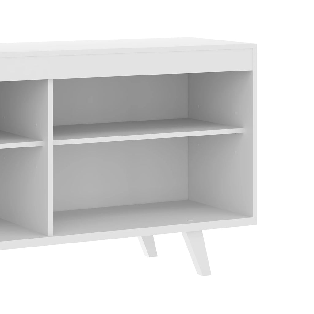 White Wood TV Media Console H349