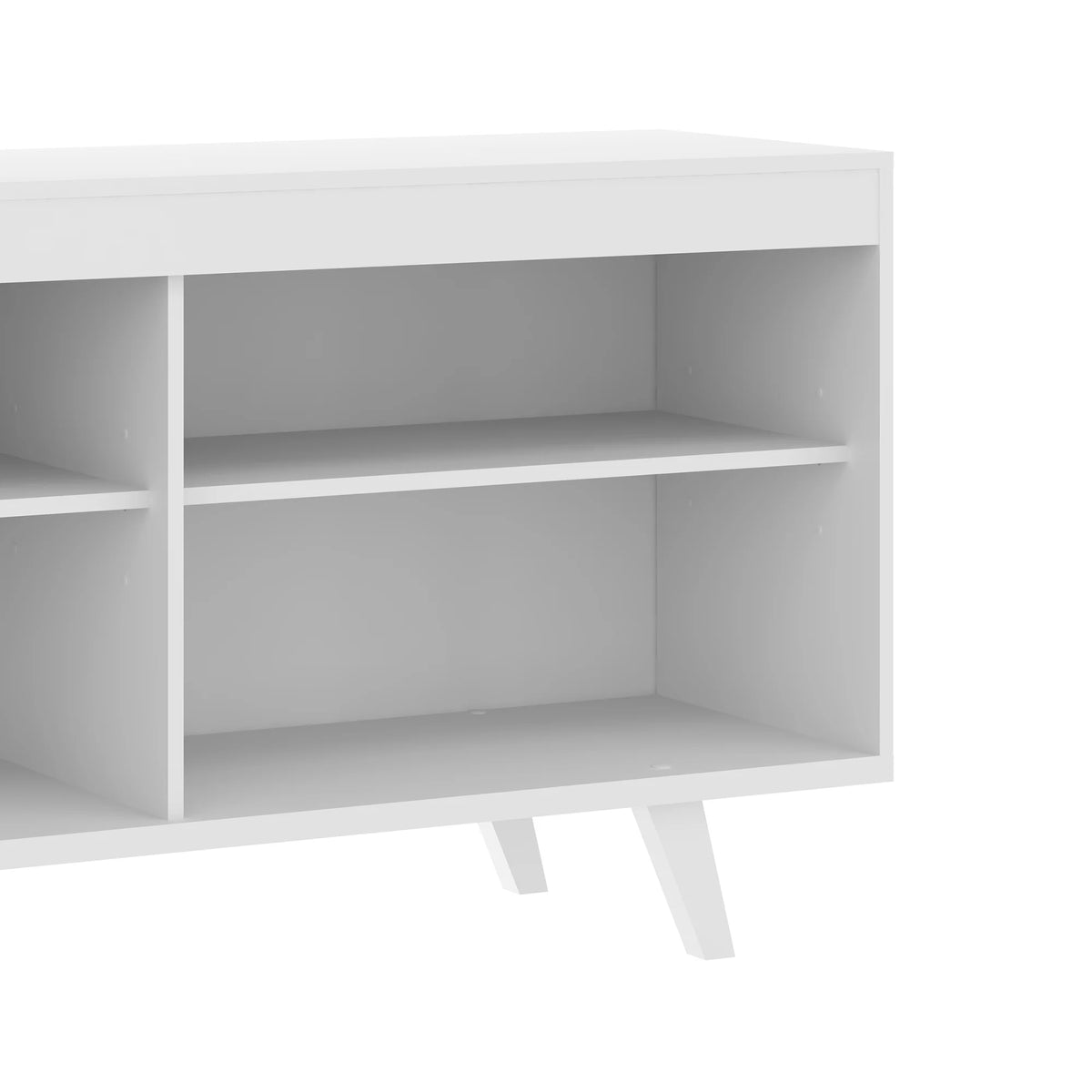 White Wood TV Media Console H349
