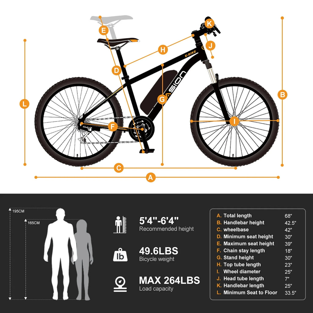 Electric Mountain Bike 26 Tires 350W 7 Speed Green P195