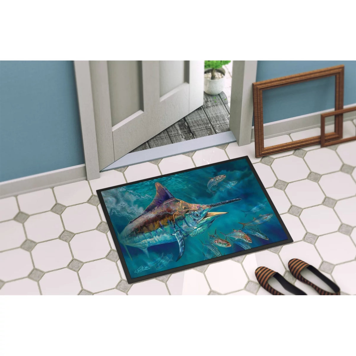 Black Marlin Indoor or Outdoor Mat 24x36 O3145