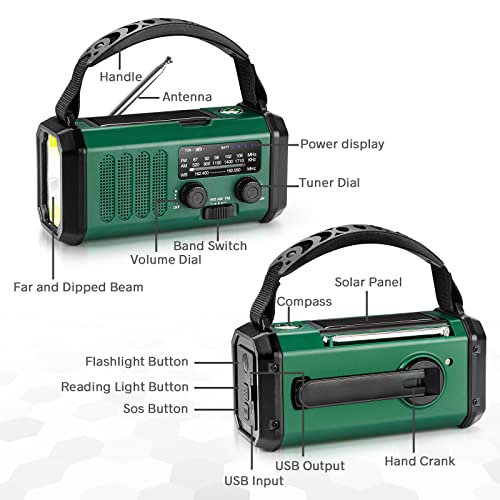 10000mAh Hand Crank Emergency Radio H3068