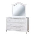 White 7-Drawer Wood Dresser and Mirror D69872