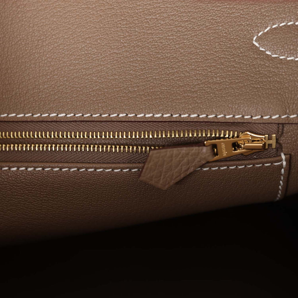 Etoupe Togo Leather Handbag E305492