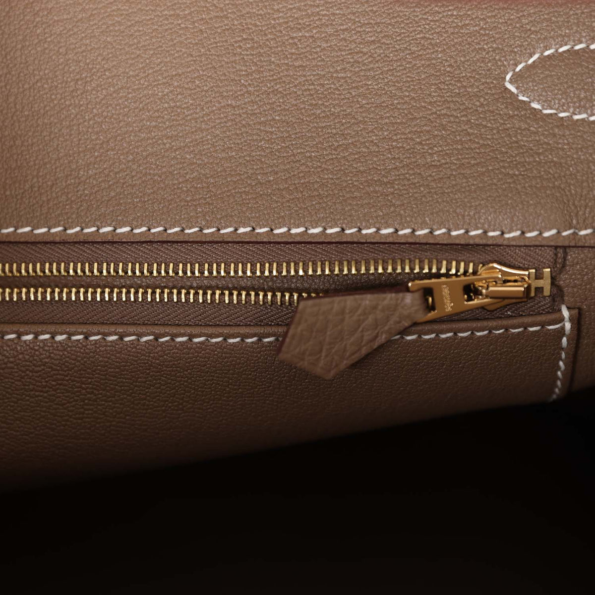 Etoupe Togo Leather Handbag E305492
