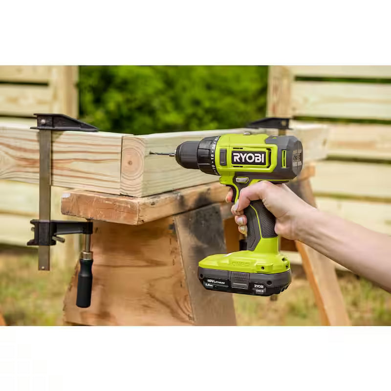 18V Cordless 4-Tool Combo Kit with Battery, Charger, and 70-Piece Driving Kit Y8754