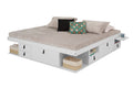 White King Size Storage Platform Bed with Drawers O528