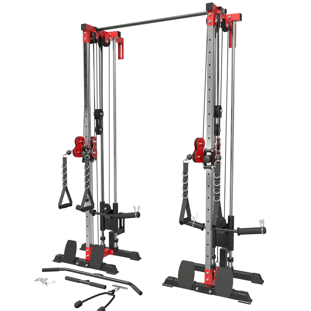 Wall Mount Cable Crossover Machine with 18 Positions Dual Pulley System I1034