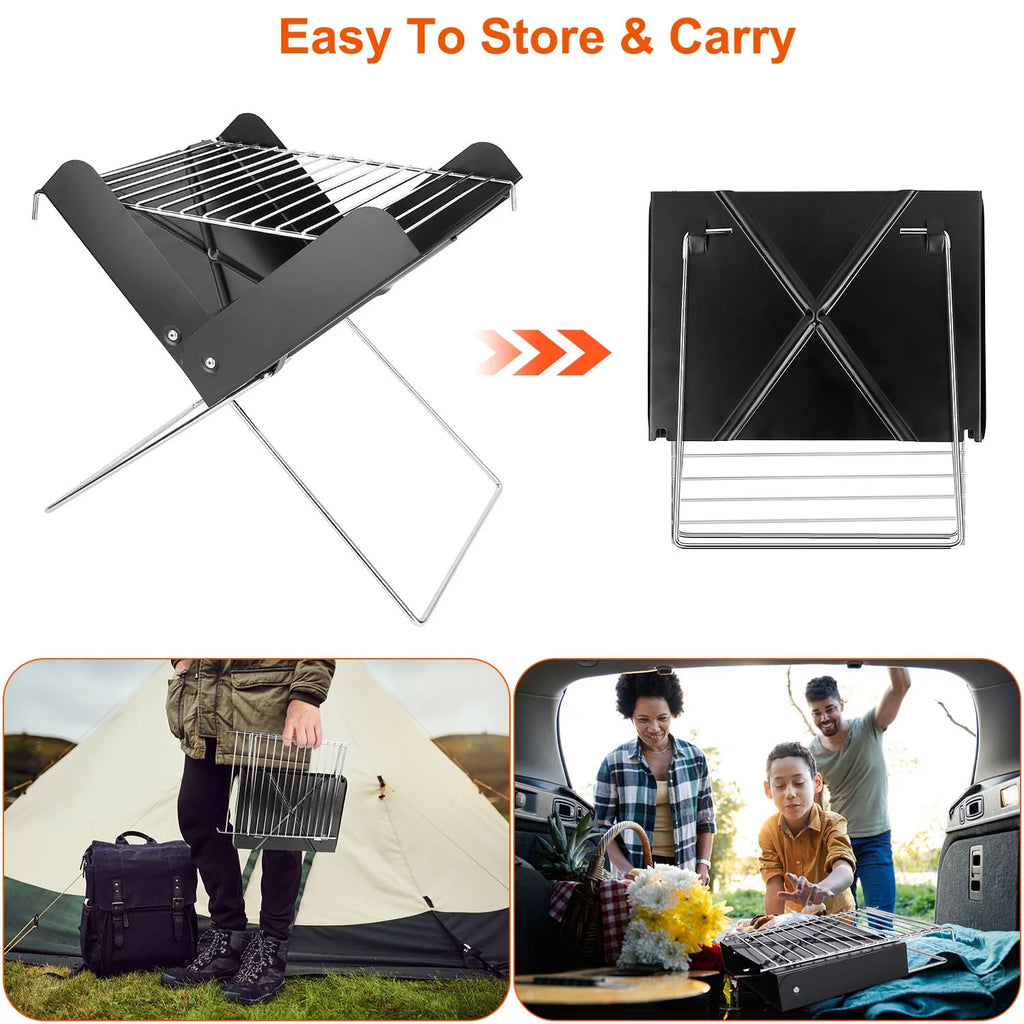 Foldable Mini Stainless Steel BBQ Grill L791