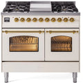 Antique White Dual Fuel Natural Gas Range C955631