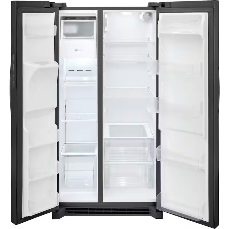 36 in. 25.6 cu. ft. Black Stainless Steel Side by Side Refrigerator F187192