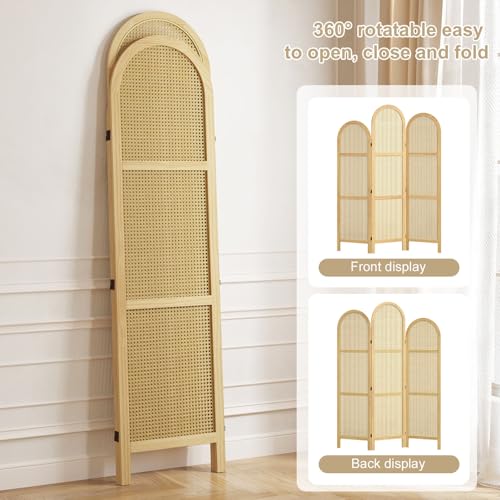 Pine Wood 5.6 Ft 3 Panels Room Divider O54227