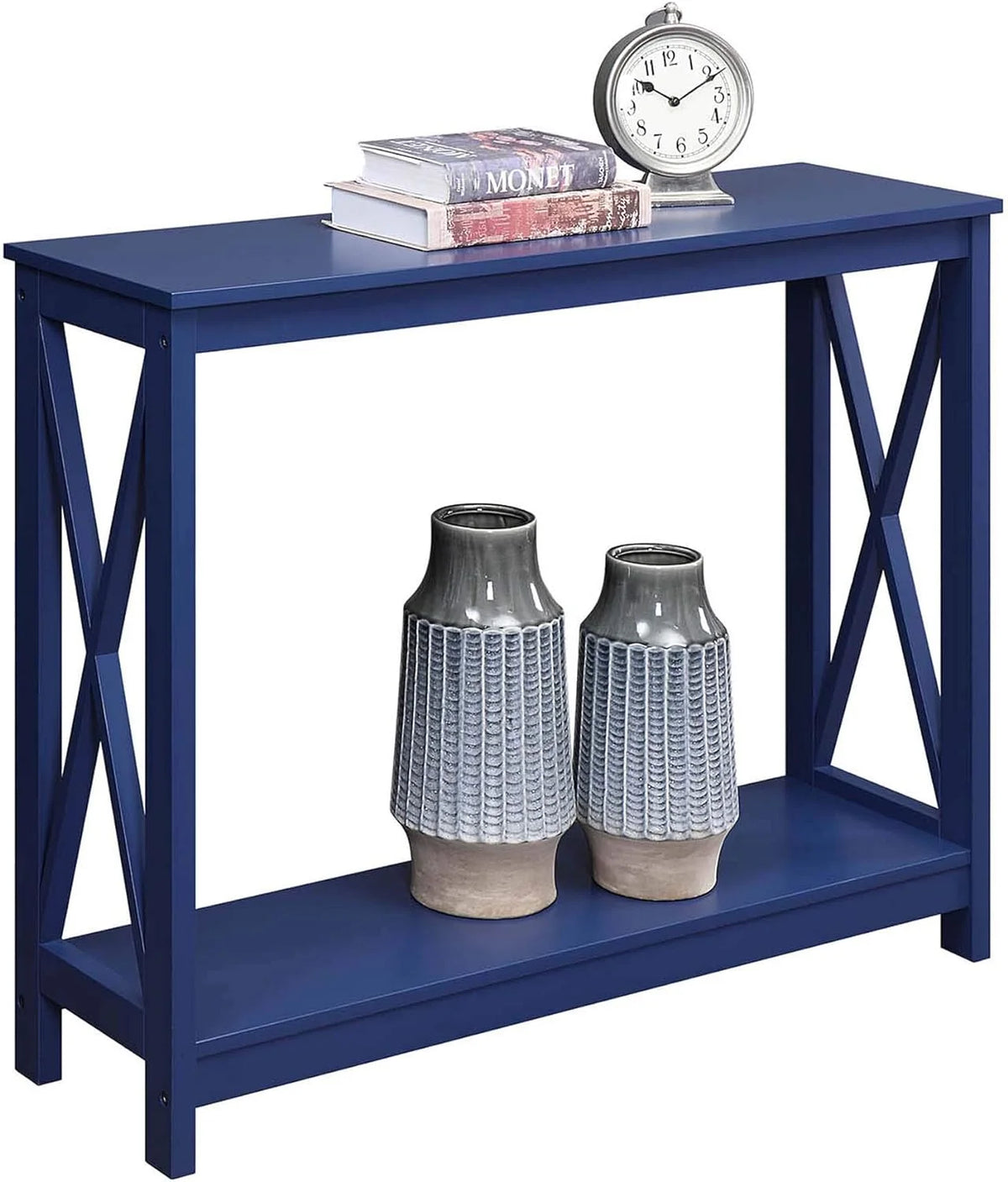 Cobalt Blue Console Table With Shelf N139334