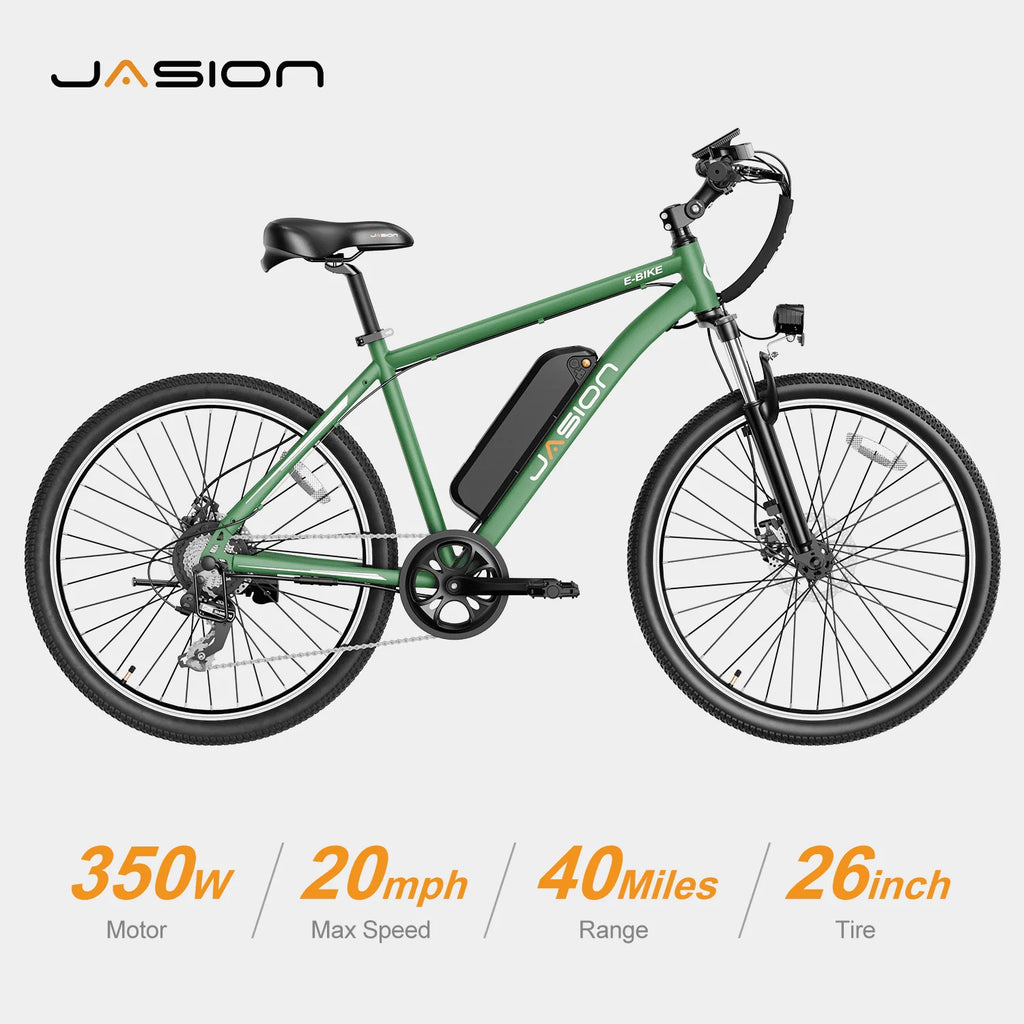 Electric Mountain Bike 26 Tires 350W 7 Speed Green P195