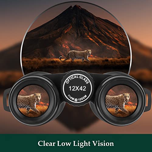 12x42 HD Binoculars with Phone Adapter and Tripod V251