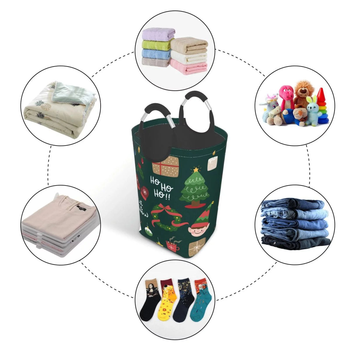 Collapsible Laundry Basket Hamper K998936