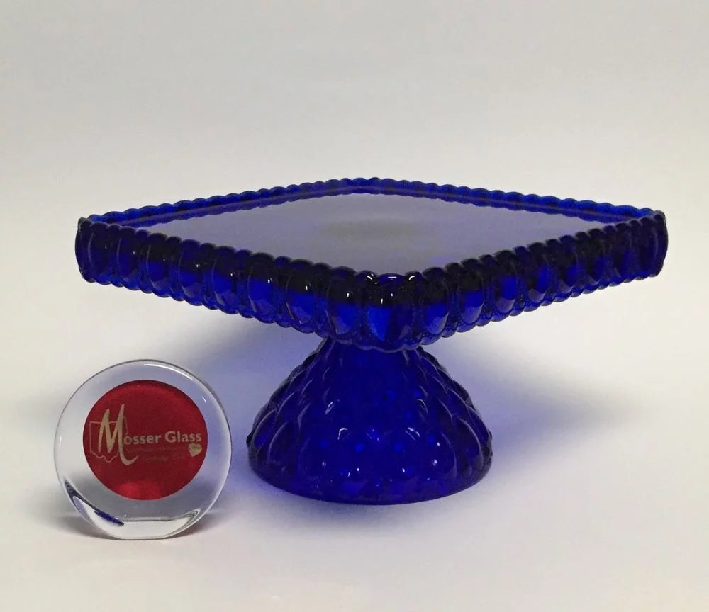 Cobalt Blue Square Cake Plate Stand I64828