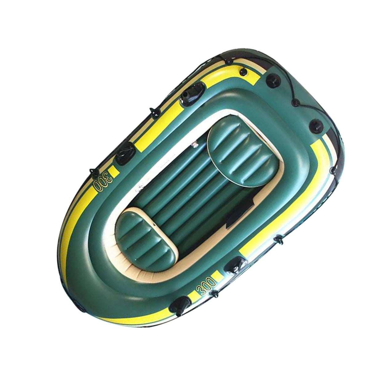 Green Pvc Three Person Inflatable Fishing Boat F5382