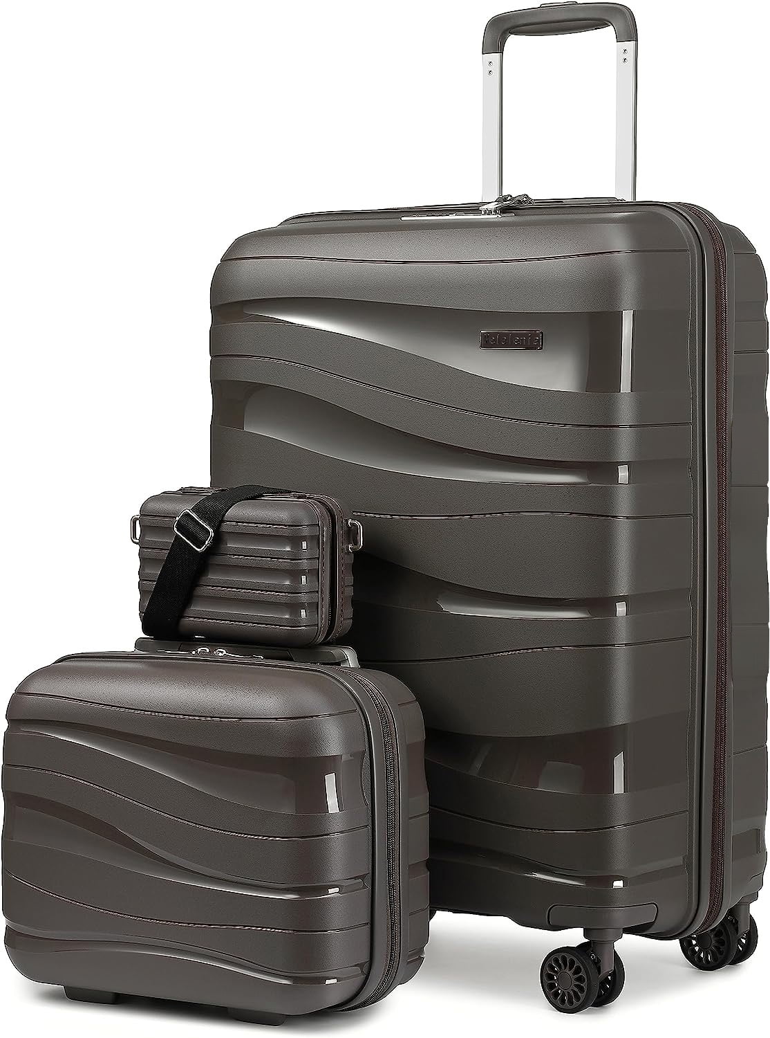 5 Luggage Sets PP Hardside Spinner Luggage Expandable Carry-on Suitcase H2730