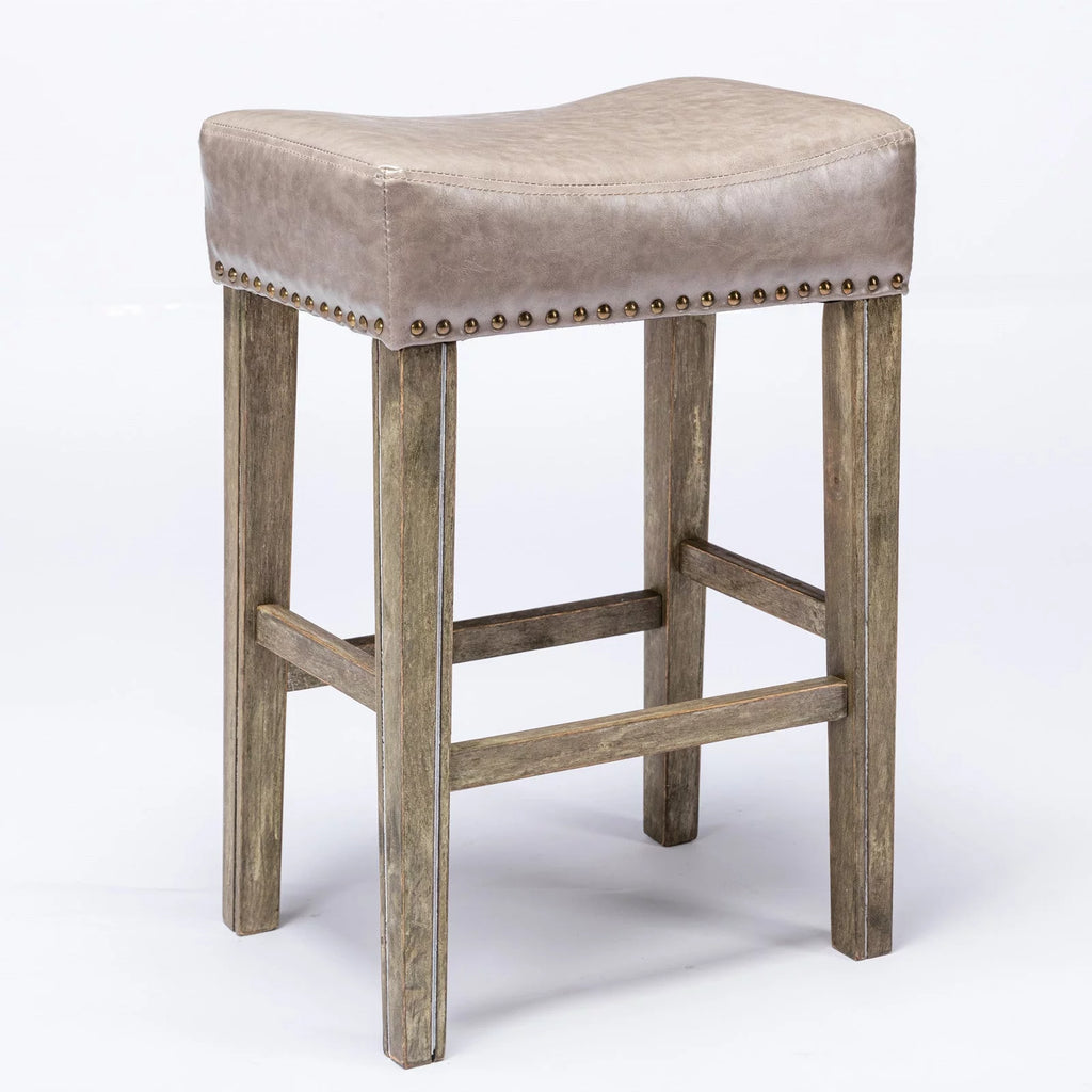 26" Counter Height Bar Stools Set of 2 Gray L459