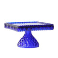 Cobalt Blue Square Cake Plate Stand I64828