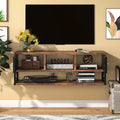 3 Tier Wall Mounted Media Console with Doors Storage S8900