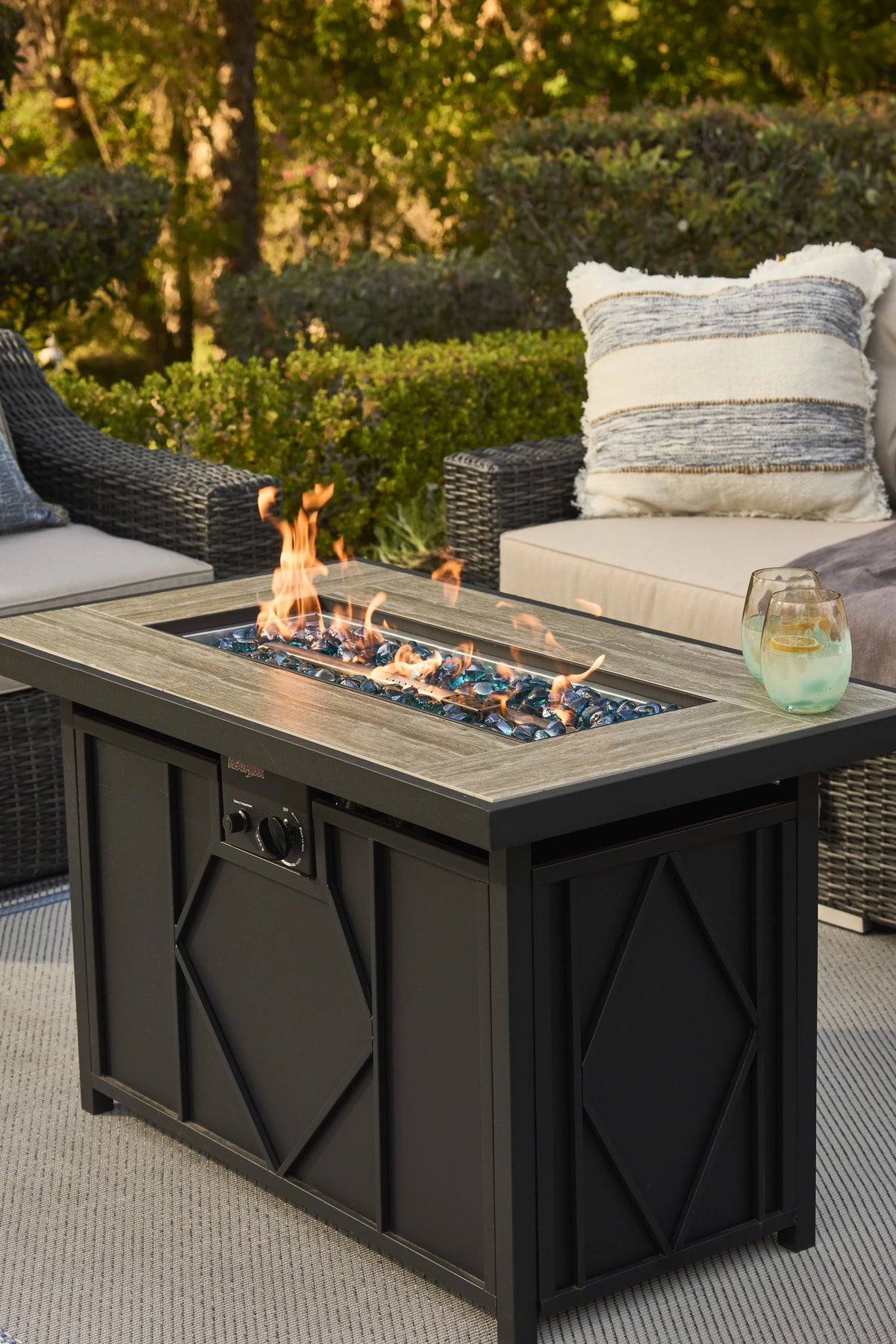 42 in. 60,000BTU Propane Gas Fire Pit Table K443047