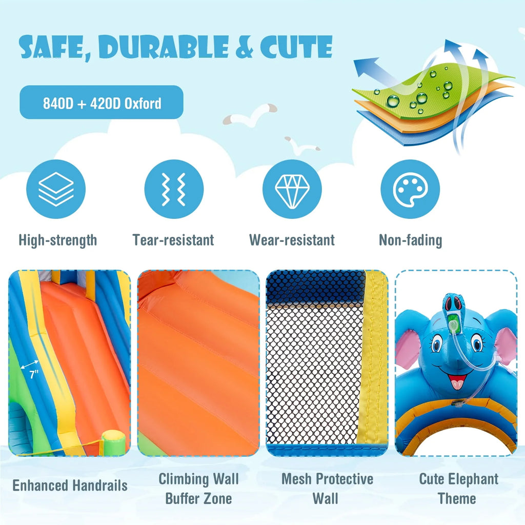 Inflatable Water Slide with Splash Pool Climbing Wall U160508