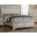 King Bed with Faux Leather Headboard N2935