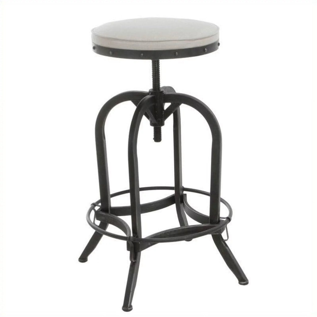 26" Off White Swivel Bar Stool R284