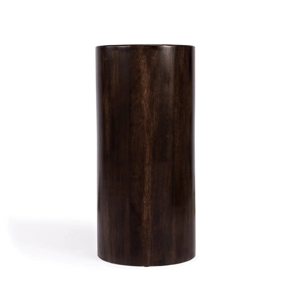 Dark Brown Mango Wood End Table with Storage Set of 2 G130517