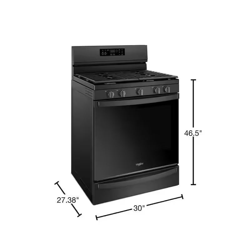 5.8 cu. ft. Gas Freestanding Range in Black B963843