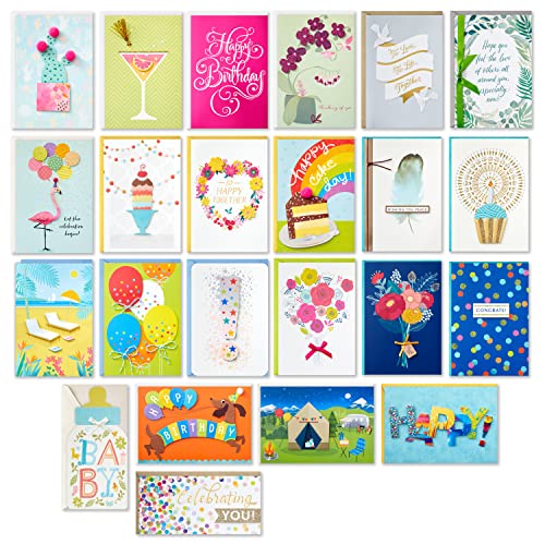 Assorted Boxed Christmas Cards Set Pack of 24 with Envelopes E30499