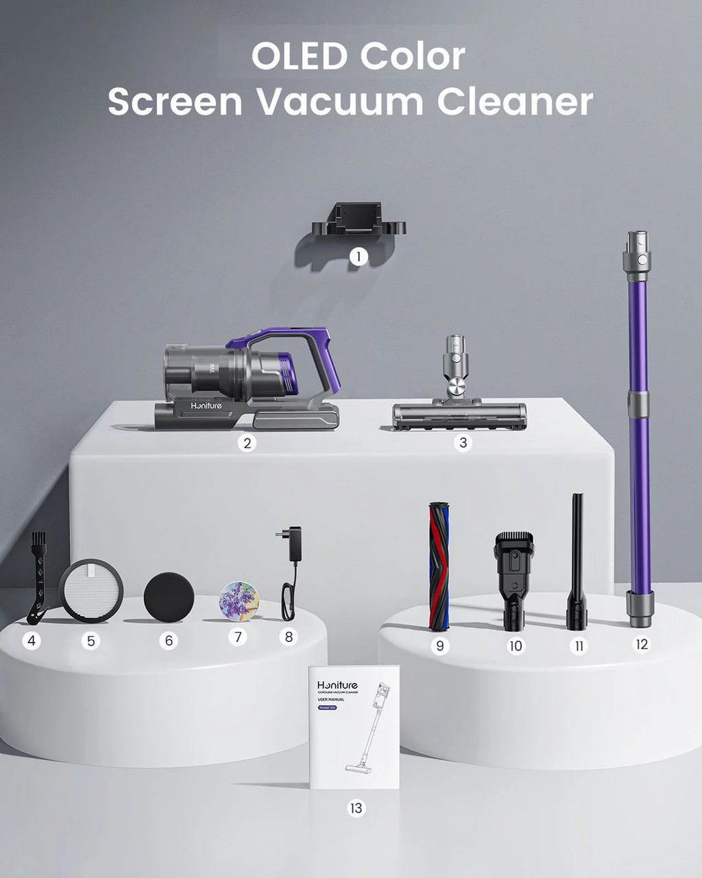 Cordless Vacuum Cleaners 450W 33KPa Lightweight E842
