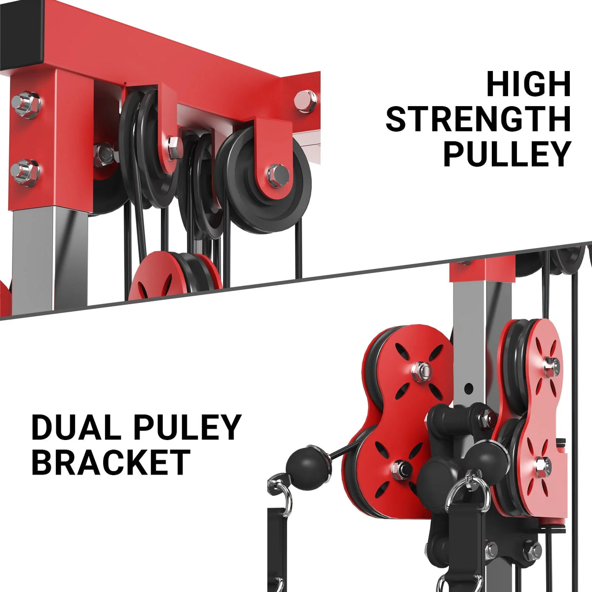 Wall Mount Cable Crossover Machine with 18 Positions Dual Pulley System I1034