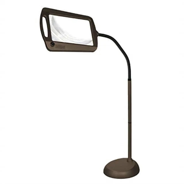 Bronze LED Illuminated Floor Magnifier Lamp B8568