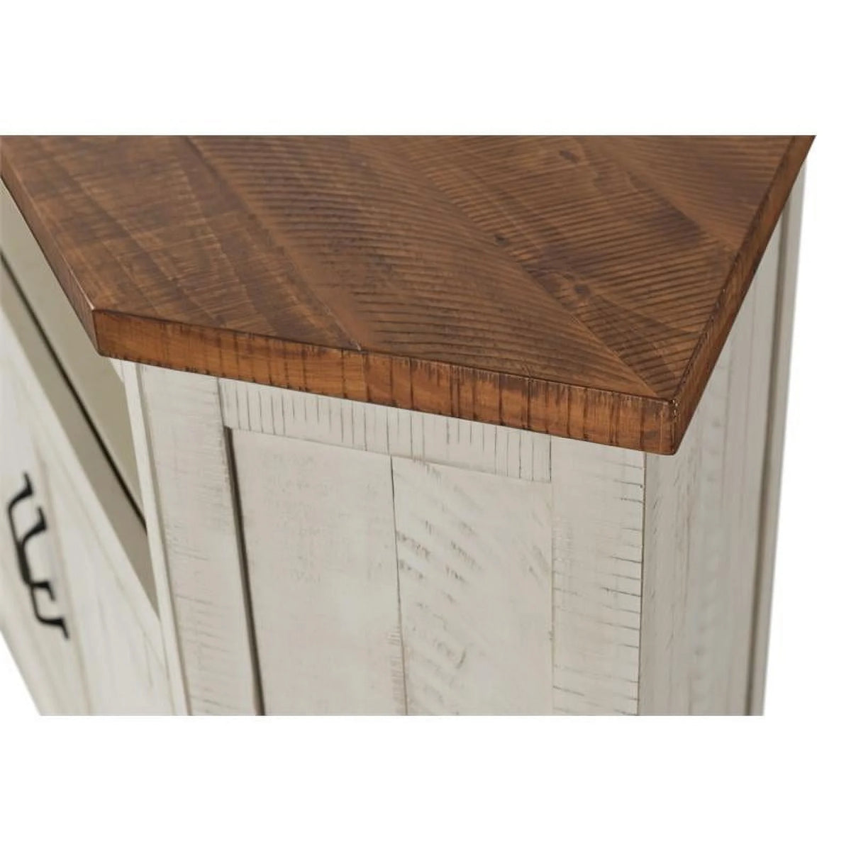Rustic Wood Corner TV Stand O3501
