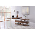 Rotatable Wooden Desk with 3 Drawers and 3 Shelves F7622