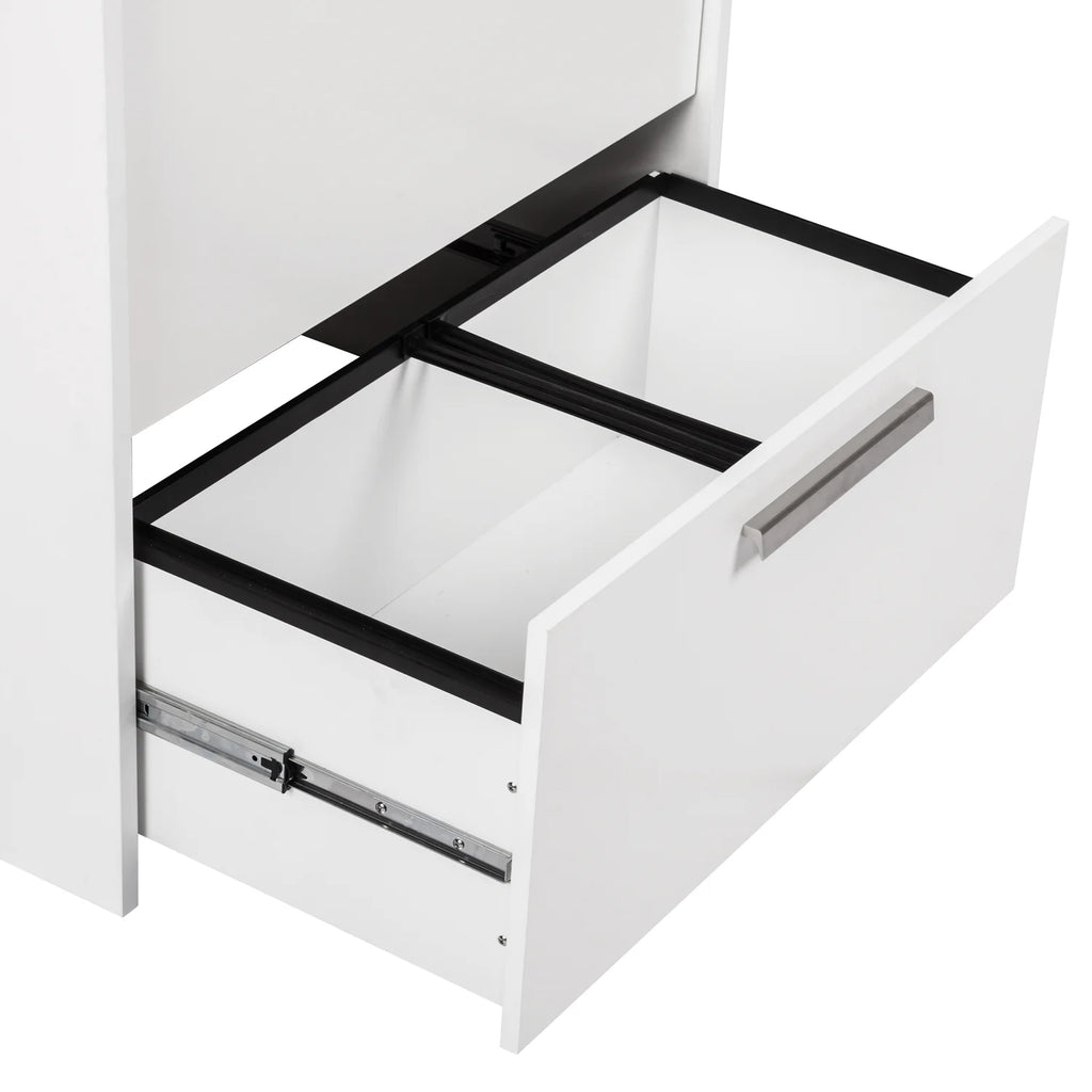 White 2-Drawer Engineered Wood File Cabinet S2346