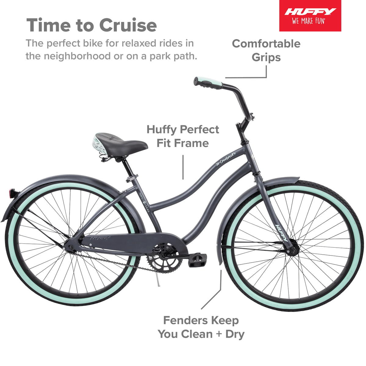 26 inch Gray Cruiser Bike U77835