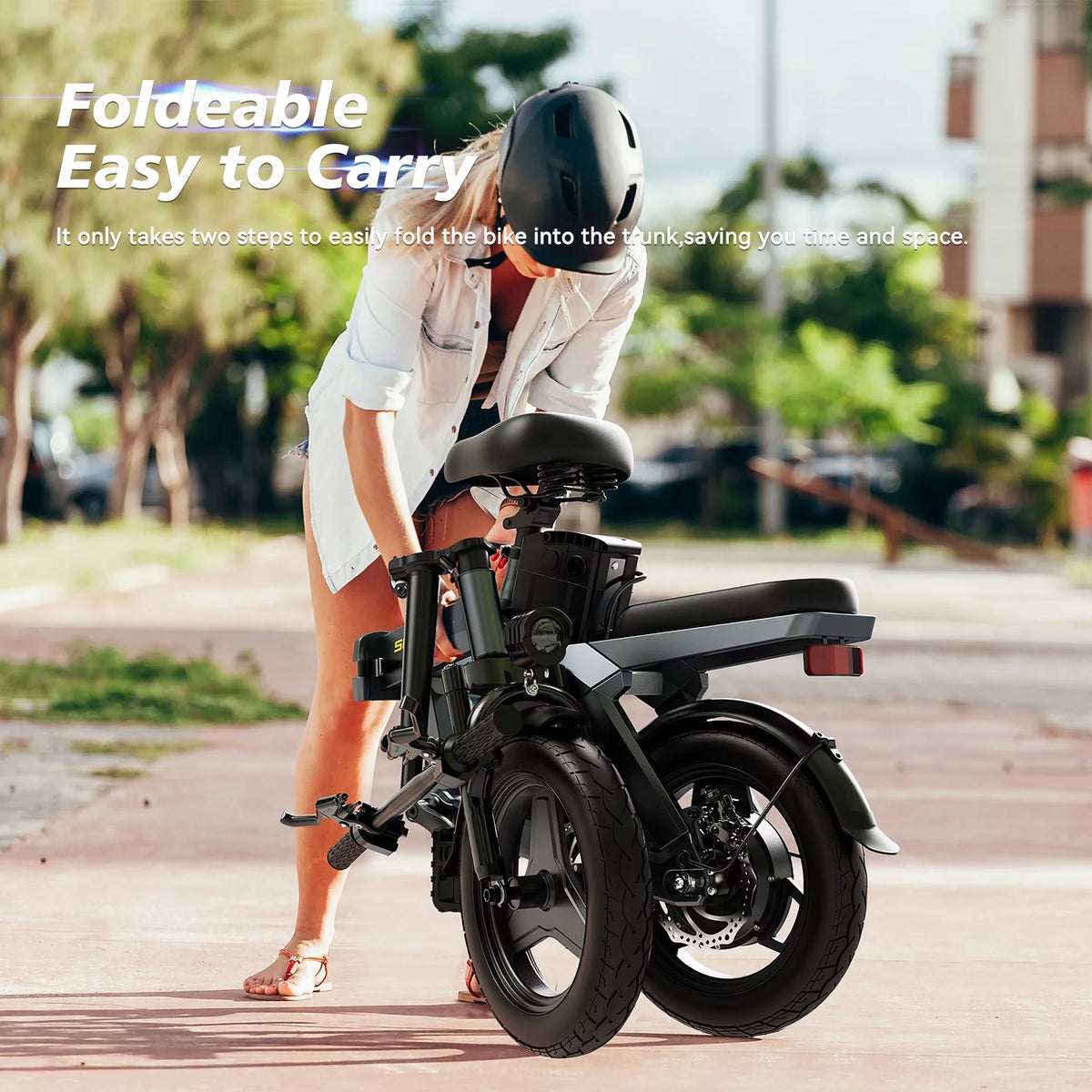 400W Folding Electric Bike with 48V 12Ah Removable Battery G873