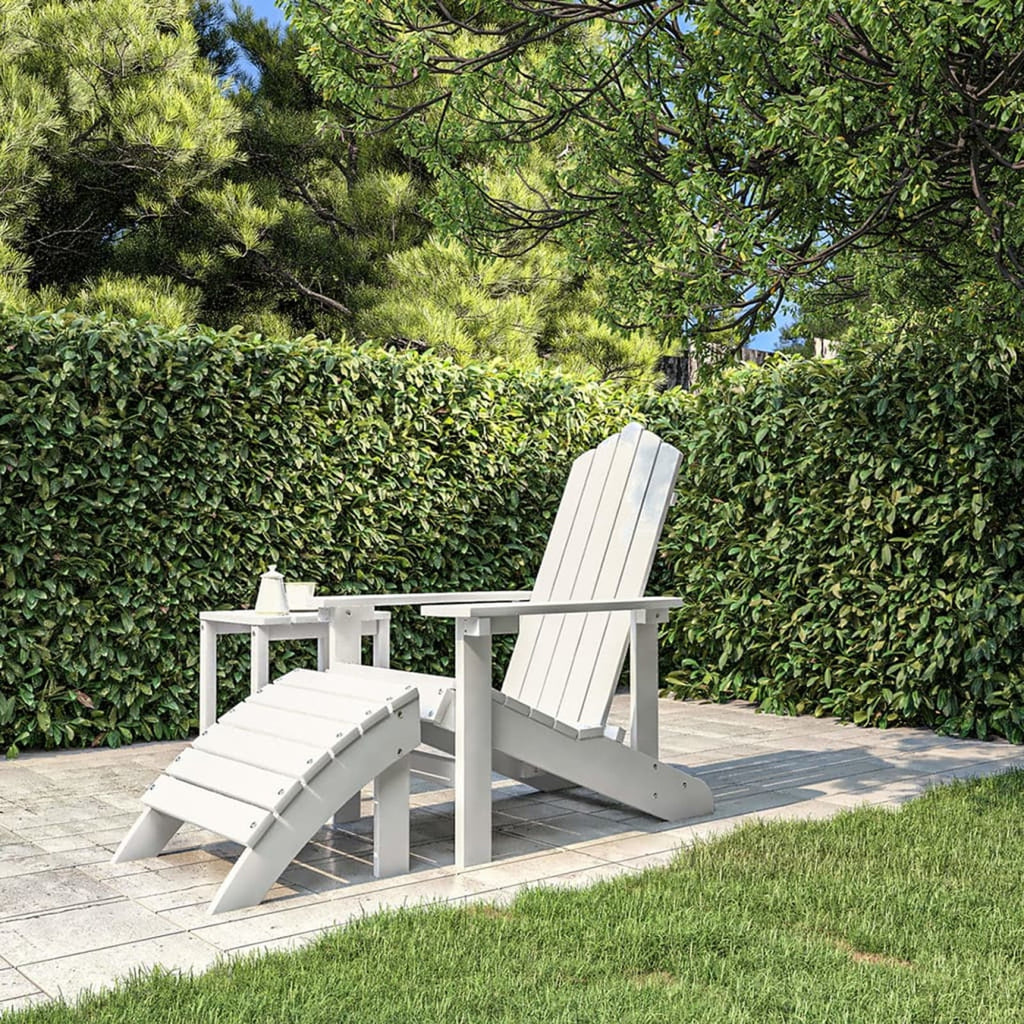 HDPE Outdoor Fire Pit Chair with Footstool A67024
