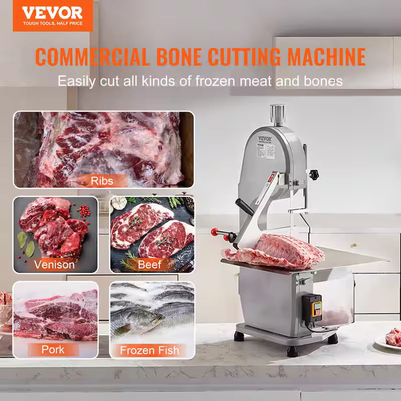 1100-Watts Stainless Steel Meat Bandsaw V9177