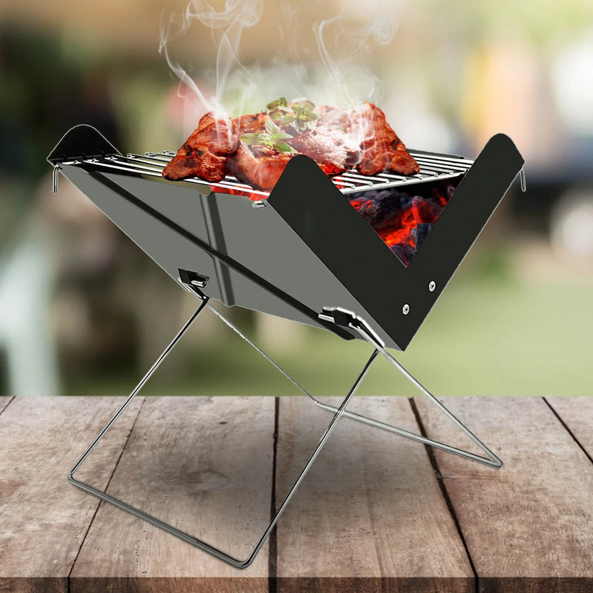 Foldable Mini Stainless Steel BBQ Grill L791
