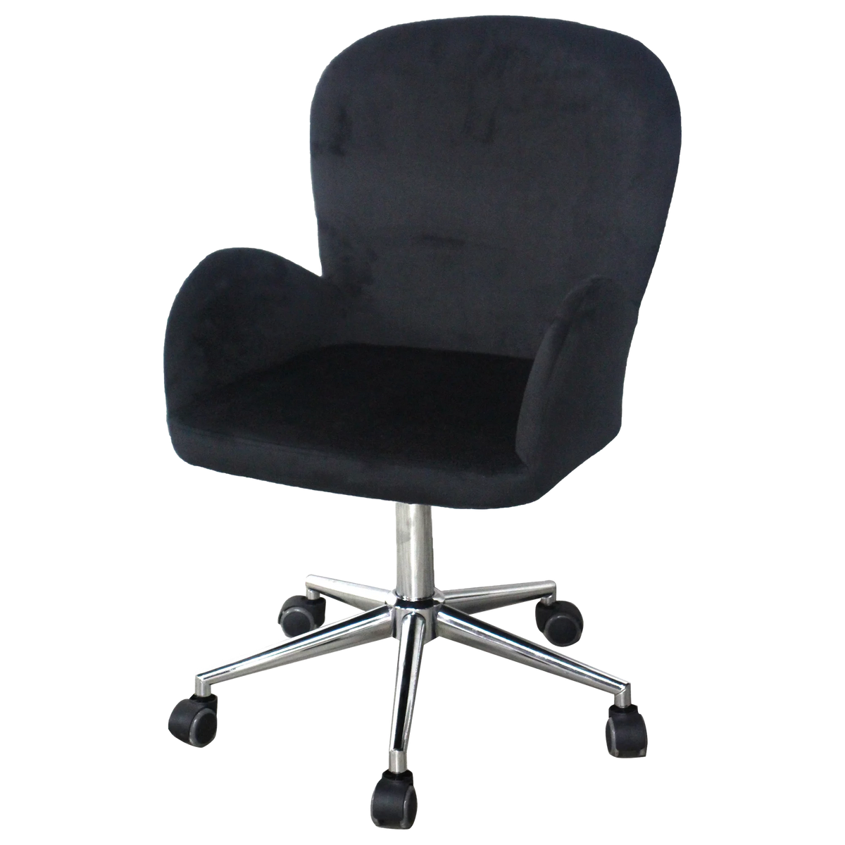 Pink Velvet Swivel Makeup Chair I9470