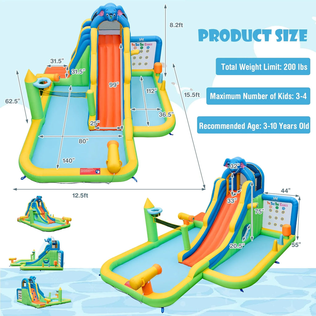 Inflatable Water Slide with Splash Pool Climbing Wall U160508