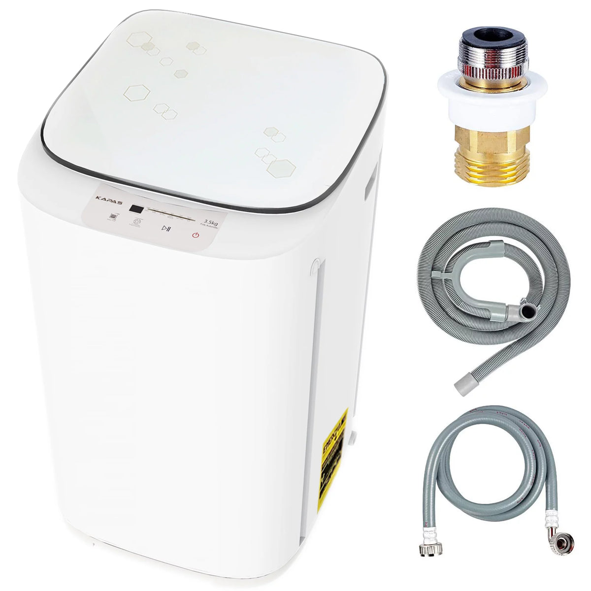 Fully Automatic 2-in-1 Washer & Dryer Machine 8 lbs. Capacity White R4872