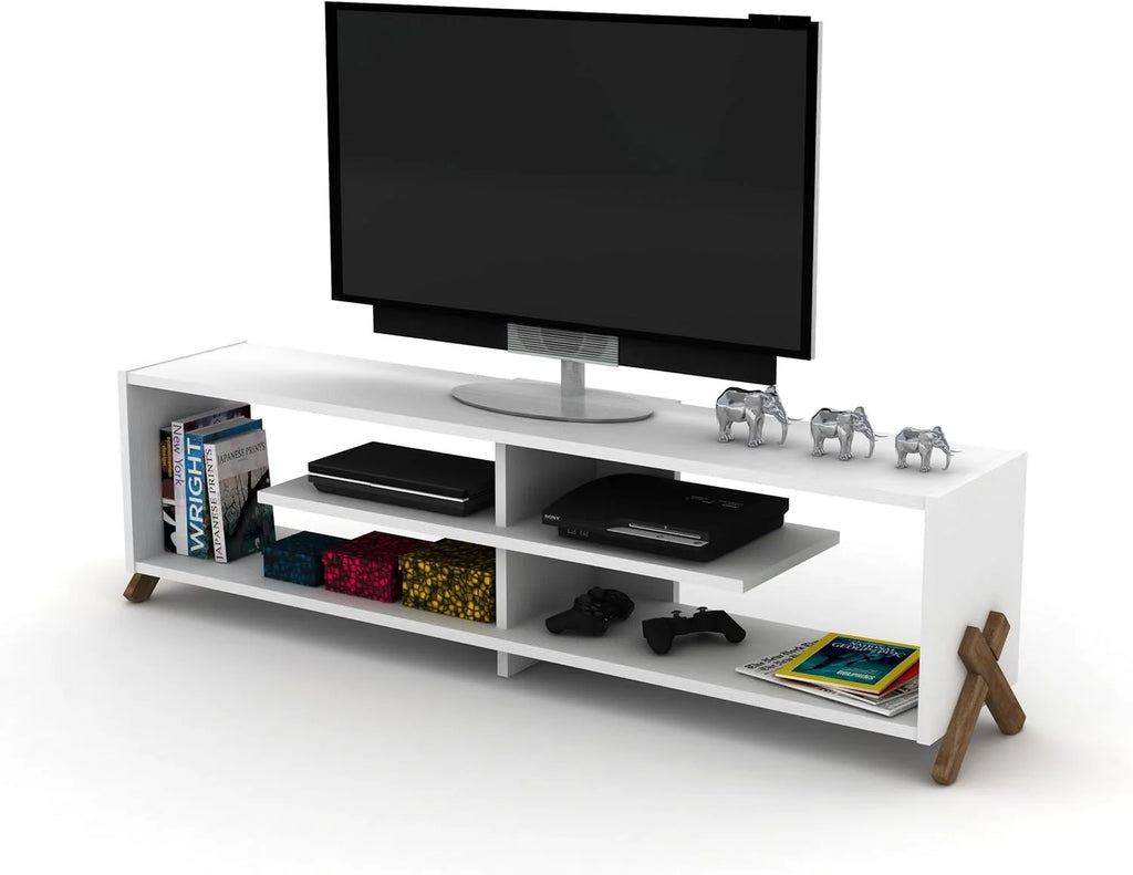 Wooden TV Stand with 4 Shelves F744