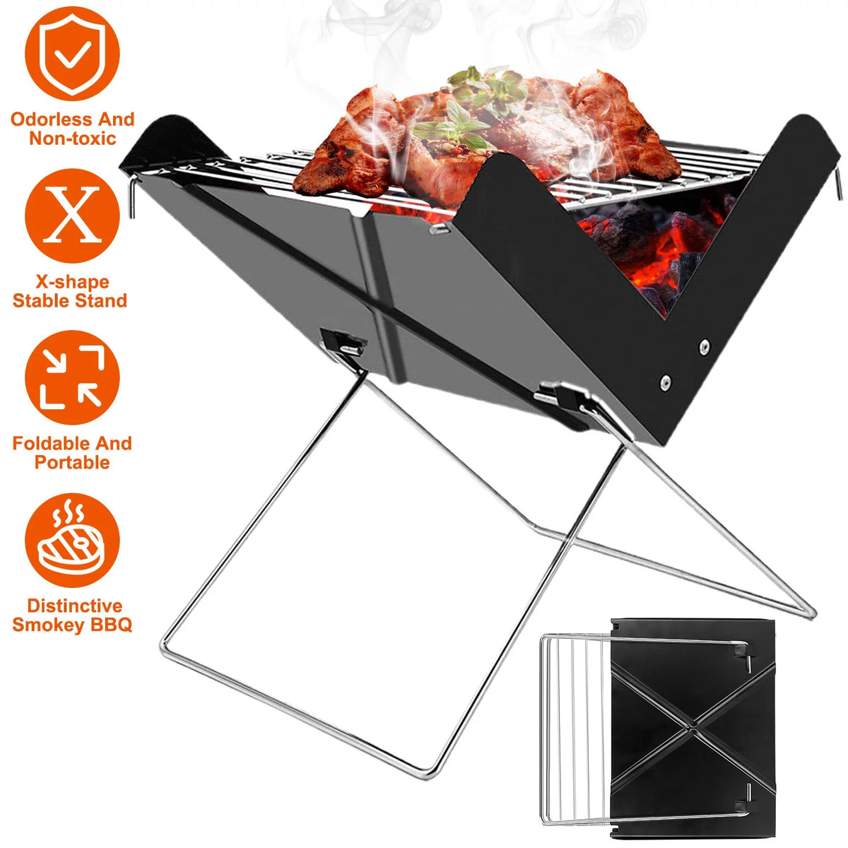 Foldable Mini Stainless Steel BBQ Grill L791