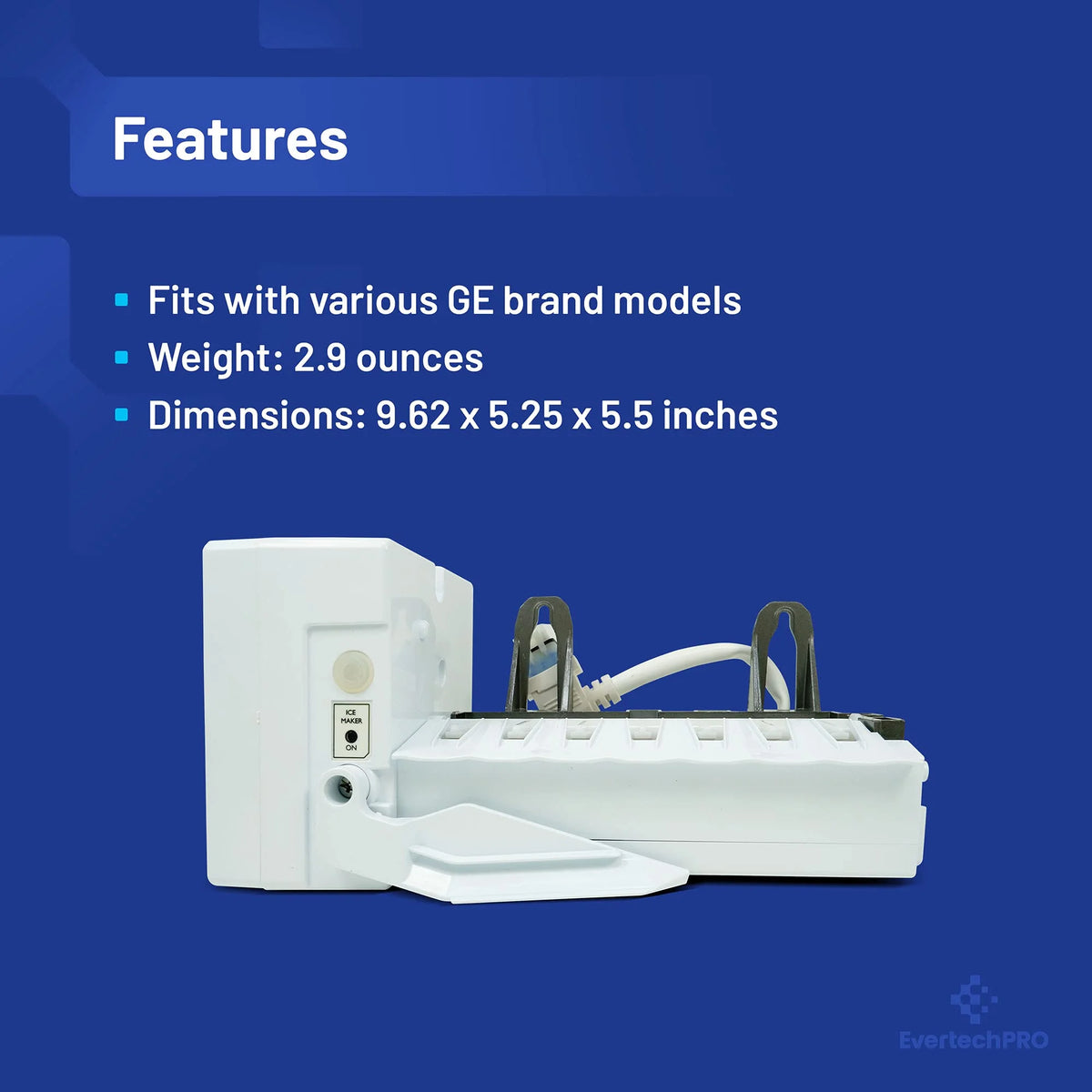 Ice Maker Without Harness and End-Mounted Fill Cups C111