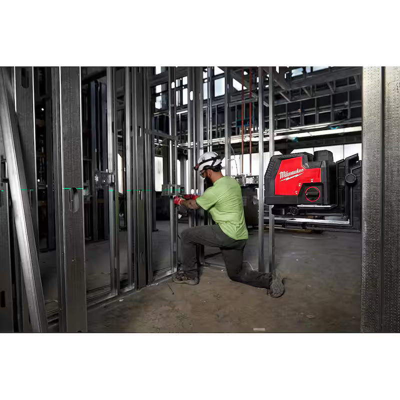 Green Rechargeable Cross Line Laser Level and LED Flood Light W668
